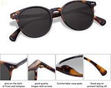 Small round Classic Polarized Sunglasses for Women Men Vintage Style UV400 Lens MAY SJ2113