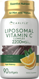 Liposomal Vitamin C | 2200Mg | 90 Softgels | High Potency Formula | Non-Gmo, Gluten Free