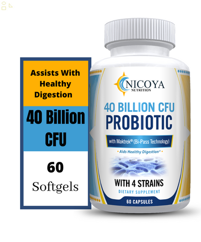 Probiotics 40 Billion Cfu'S, Digestive, Immune Health, Gas, Bloating Supplement