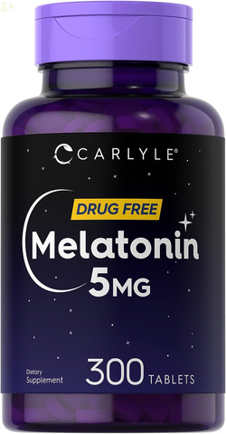 Melatonin 5Mg | 300 Tablets | Drug Free Supplement | Vegetarian, Non-Gmo, Gluten Free