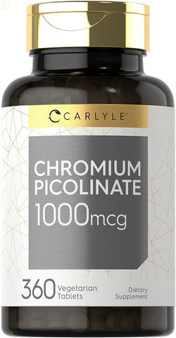 Ultra Chromium Picolinate 1000 mcg | 360 Tablets | Vegetarian, Non-GMO, Gluten Free