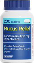 Valumeds Mucus Relief Guaifenesin 400Mg (200 Caplets) | Maximum Strength | Mucus Thinning for Colds, Chest Congestion, Flu, Coughing | Expectorant & Decongestant