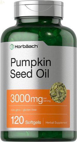 Pumpkin Seed Oil | 3000Mg | 120 Softgel Capsules | Cold Pressed Dietary Supplement | Non-Gmo and Gluten Free Formula | by