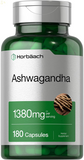 Ashwagandha Capsules 1380Mg | 180 Count | Root Extract | Non-Gmo, Gluten Free Supplement | by