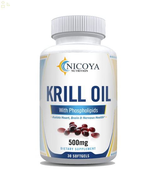 Antarctic Krill Oil 500 Mg with Omega-3, EPA, DHA, and Astaxanthin Supplement