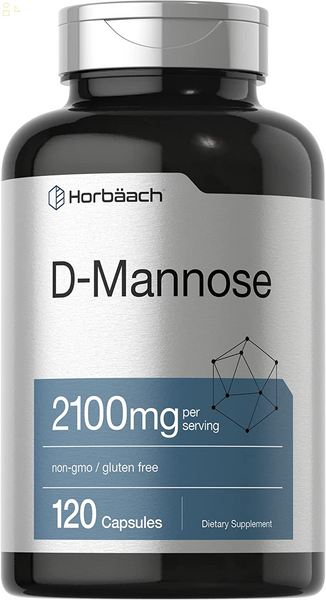 D Mannose Capsules for Urinary Tract Health | 2100 Mg | Highest Potency | 120 Count | Non-Gmo & Gluten Free