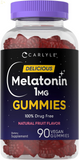 Melatonin Gummies | 1 Mg 90 Count | Natural Fruit Flavor | Vegan, Non-Gmo, Gluten Free