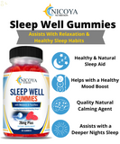 Natural Sleep Well Gummies- Calming, Deeper, Restful Sleep with Melatonin