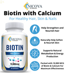 Biotin- 10,000 Mcg Hair Skin & Nail Growth Vitamin Supplement to Build & Repair