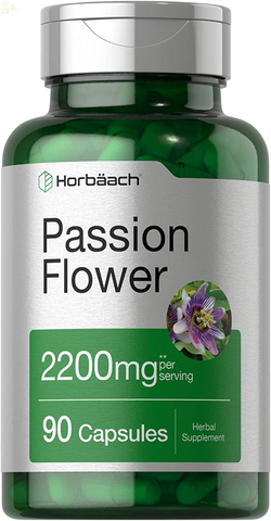 Passion Flower Capsules | 2200Mg | 90 Count | Non-Gmo & Gluten Free Extract Supplement | by