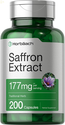 Saffron Extract Capsules | 177 Mg 200 Count | Non-Gmo, Gluten Free Supplement | by