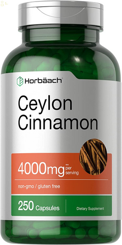 Ceylon Cinnamon Capsules 4000Mg | 250 Count | High Potency | Non-Gmo, Gluten Free