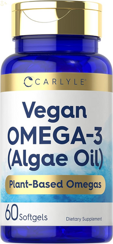 Vegan Omega 3 With DHA Supplement | 60 Softgels | Plant Based from Algae Oil