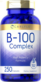 B-100 Complex Vitamin | 250 Capsules | Non-Gmo, Gluten Free Supplement