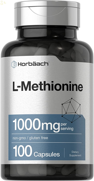 L Methionine 1000Mg | 100 Capsules | Non-Gmo, Gluten Free | Free Form Supplement | by