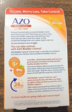 AZO Bladder Control with Go-Less Helps Reduce Leakage & Urgency 54 Capsules NEW