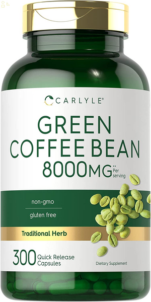 Green Coffee Bean Extract | 8000 Mg | 300 Capsules | Non-Gmo and Gluten Free Formula | Traditional Herb Supplement