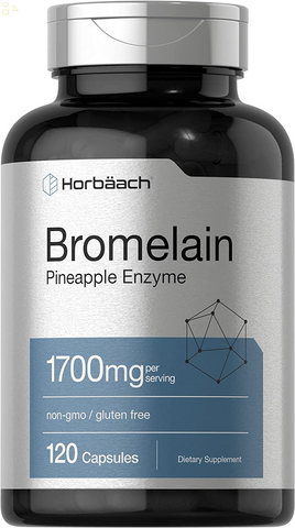 Bromelain 1700 Mg | 120 Capsules | Supports Digestive Health | Pineapple Enzyme Supplement | Non-Gmo, Gluten Free 