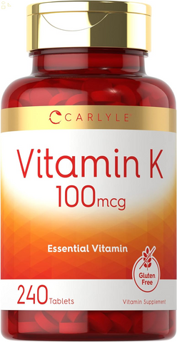 Vitamin K 100 Mcg | 240 Tablets | Vegetarian, Non-Gmo, Gluten Free | Vitamin K Supplement