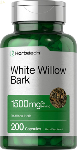 White Willow Bark Capsules | 1500Mg | 200 Pills | Max Strength | Non-Gmo, Gluten Free Herb Extract | by