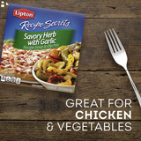 Lipton Recipe Secrets Soup and Dip Mix for a Delicious Meal Savory Herb with Garlic Great with Your Favorite Recipes, Dip or Soup Mix 2.4 Ounce (Pack of 4)