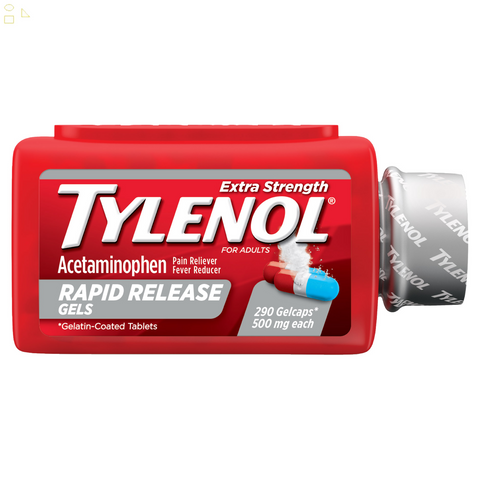 Tylenol Extra Strength Acetaminophen 500 Mg, Rapid Release 290 Gelcaps