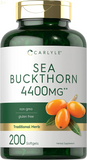 Sea Buckthorn Berry Oil Supplement 4400 Mg | 200 Softgels | Non-Gmo, Gluten Free