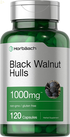 Black Walnut Hulls | 1000 Mg | 120 Capsules | Non-Gmo & Gluten Free | by