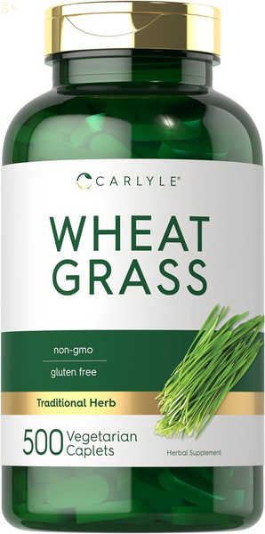 Wheat Grass | 500 Vegetarian Caplets | Non-Gmo, Gluten Free Supplement