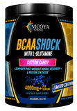 BCAA Powder - Post Workout Recovery Drink, Nitric Oxide Booster - Cotton Candy