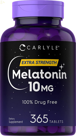 Melatonin 10Mg | 365 Tablets | Drug Free Aid for Adults | Vegetarian, Non-Gmo, Gluten Free Supplement
