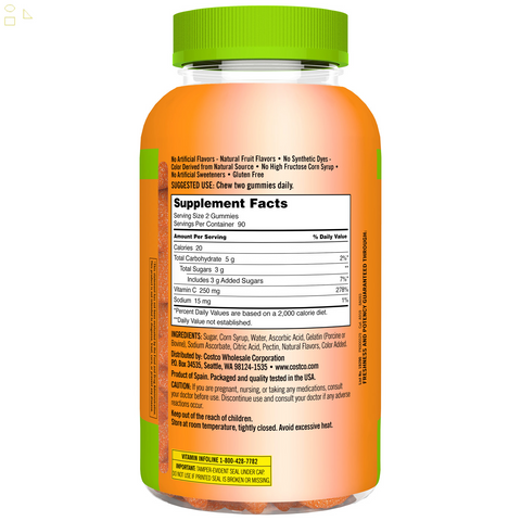 Kirkland Vitamin C 250 Mg., 360 Adult Gummies 
