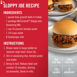 Mccormick Sloppy Joes Seasoning Mix, 1.31 Oz Envelope