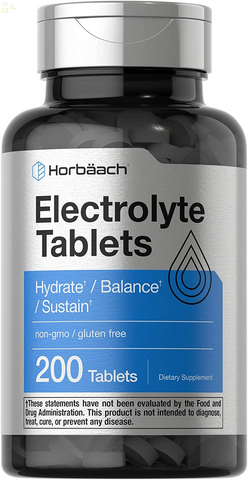 Electrolyte Tablets | 200 Count | Vegetarian, Non-Gmo, and Gluten Free Hydration Supplement | by