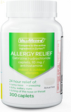 300 Tablets 24-Hour Allergy Medicine Antihistamine for Pollen, Hay Fever, Itchy Eyes, Allergies | Cetirizine Hcl 10Mg | Compare To Zyrtec Active Ingredients  