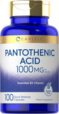 Pantothenic Acid | 1000Mg | 100 Capsules | Essential B5 Vitamin | Non-Gmo, Gluten Free Supplement