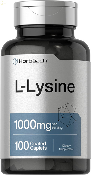 L-Lysine 1000Mg | 100 Coated Caplets | Free Form Dietary Supplement | Vegetarian, Non-Gmo, and Gluten Free Formula | by