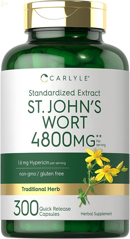 St John'S Wort Capsules | 4800Mg | 300 Count | Non-Gmo & Gluten Free Supplement | Standardized Extract