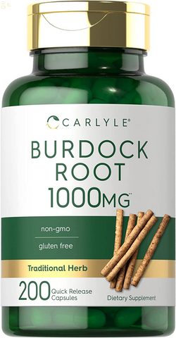 Burdock Root | 1000 Mg | 200 Capsules | Non-Gmo and Gluten Free Formula | Traditional Herb Supplement 