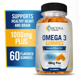 Omega-3 Fish Oil Gummy Supplement - for Healthy Joint, Brain & Heart Function