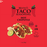 Pack of 12 Mateo'S Taco Seasoning Hot Chipotle, 1Oz Packet