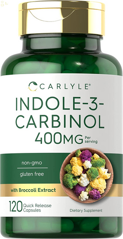 Indole-3-Carbinol (I3C) 400Mg | 120 Capsules | Advanced Formula with Broccoli Extract | Non-Gmo, Gluten Free