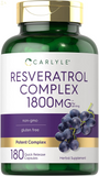 Resveratrol Supplement 1800Mg | 180 Capsules | Non-Gmo & Gluten Free | Potent Complex