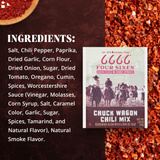 Four Sixes Chuck Wagon Chili Mix, Texas Style Seasoning Blend with a Hint of Heat, 1.25 Oz Packet