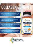 Premium Collagen: Hair, Skin and Nails Gummies - Reduce Wrinkles -Orange