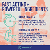 Allergy Relief | Fexofenadine Hcl 180 Mg Non-Drowsy Antihistamine | 24 Hour All Day Support | Compared To Allegra Active ingredients  