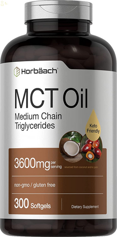 Keto MCT Oil Capsules 3600Mg | 300 Softgels | Coconut Oil Pills | Non-Gmo and Gluten Free Formula | High Potency and Value Size Supplement | by