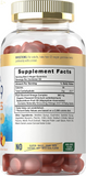 Omega 3 6 7 9 Gummies | 120 Count | Vegan Plant Sourced Supplement | Peach Flavor