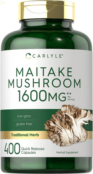 Maitake Mushroom Capsules | 1600Mg | 400 Count | Non-Gmo & Gluten Free Extract | Mushroom Supplement