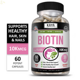 Biotin Hair Growth 120Ct, Healthy Hair, Skin & Nails, with Calcium